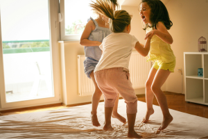 Three girls dancing