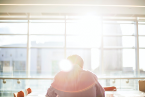 Man at desk