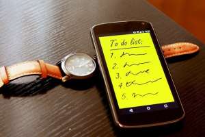 Watch and to do list on phone