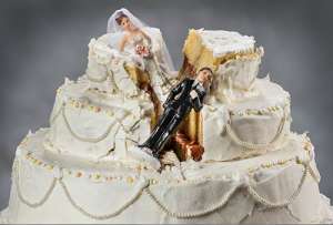 Crushed wedding cake